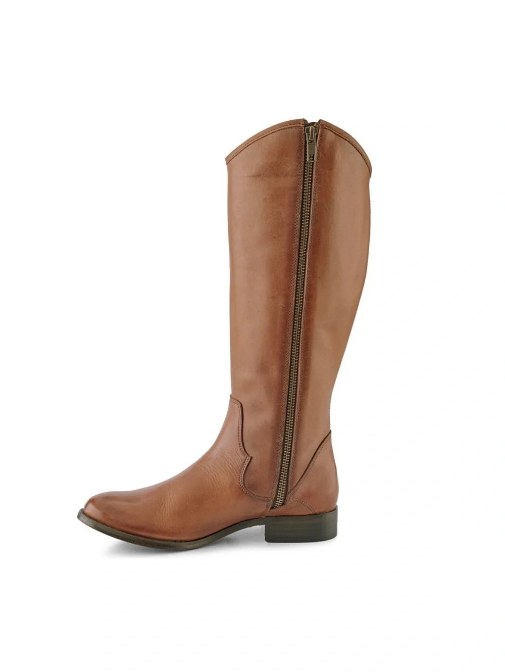 Frye exposed stitching